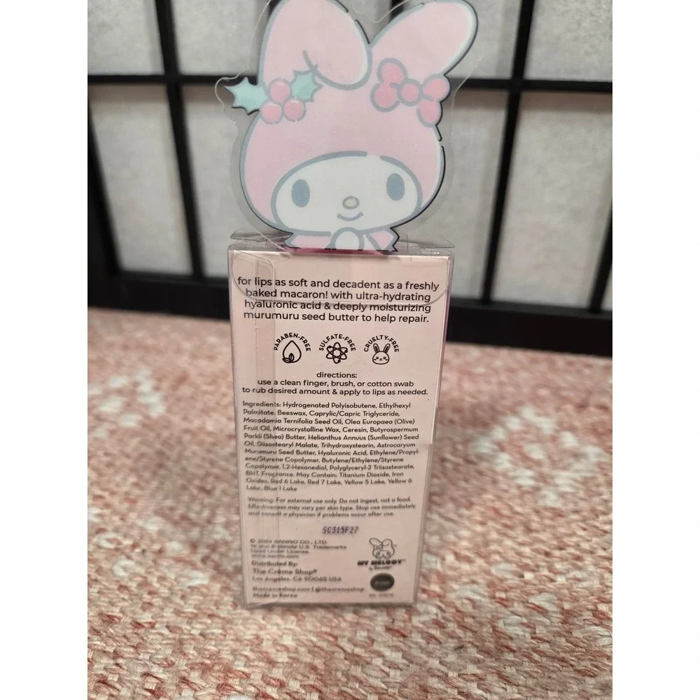 The Creme Shop x My Melody Macaron Lip Balm Strawberry Coconut NEW